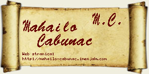 Mahailo Cabunac vizit kartica